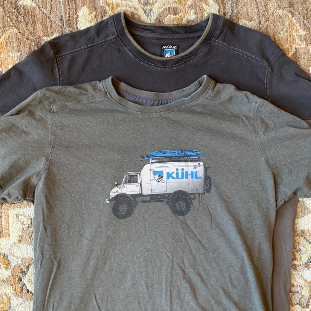 Kuhl Wildfibre Mog T Shirt and long Sleeve Shirt Size M